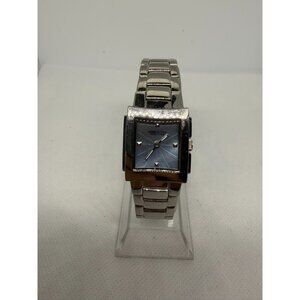 Kenneth Cole Reaction Silver-Tone Square Face Womens Watch 7" Bracelet Stainless